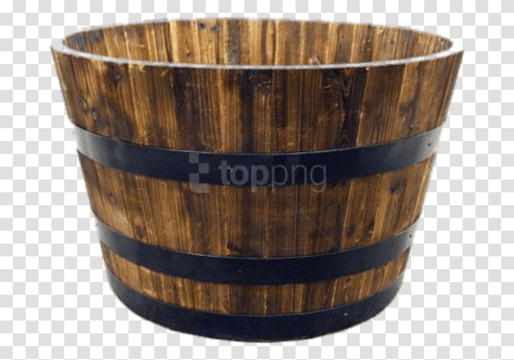 Whiskey Barrel Wood Half Barrel, Bucket, Jacuzzi, Tub, Hot Tub Transparent Png