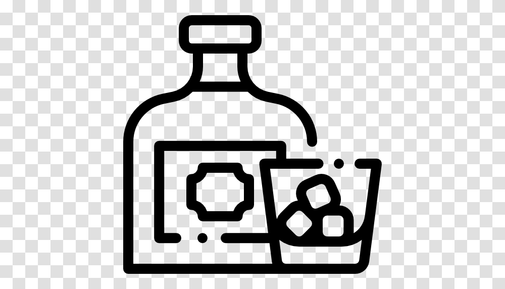 Whiskey, Bottle, Lawn Mower, Tool, Stencil Transparent Png