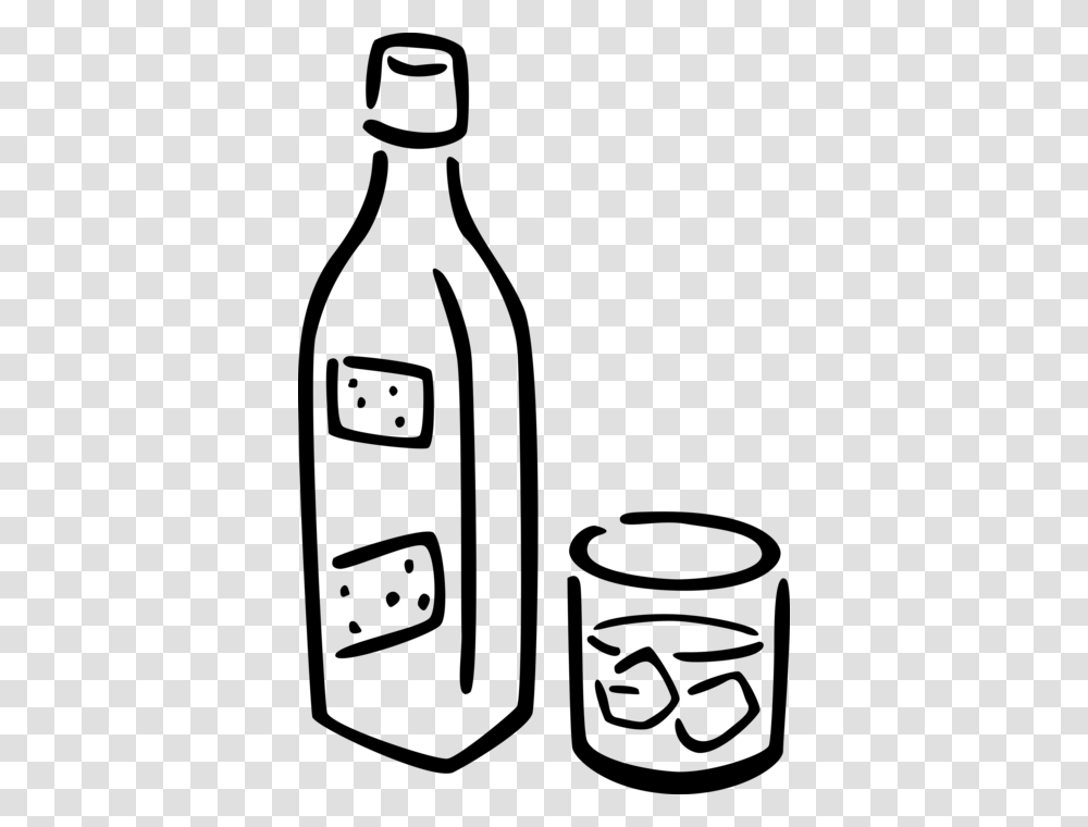 Whiskey Bottle With Glass And Ice Cubes, Gray, World Of Warcraft Transparent Png
