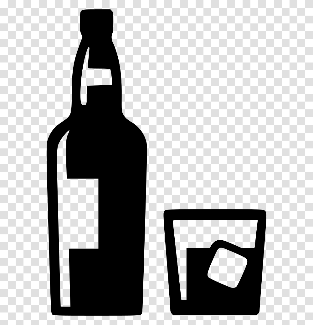 Whiskey Glass Whiskey Bottle Icon, Wine, Alcohol, Beverage, Drink Transparent Png