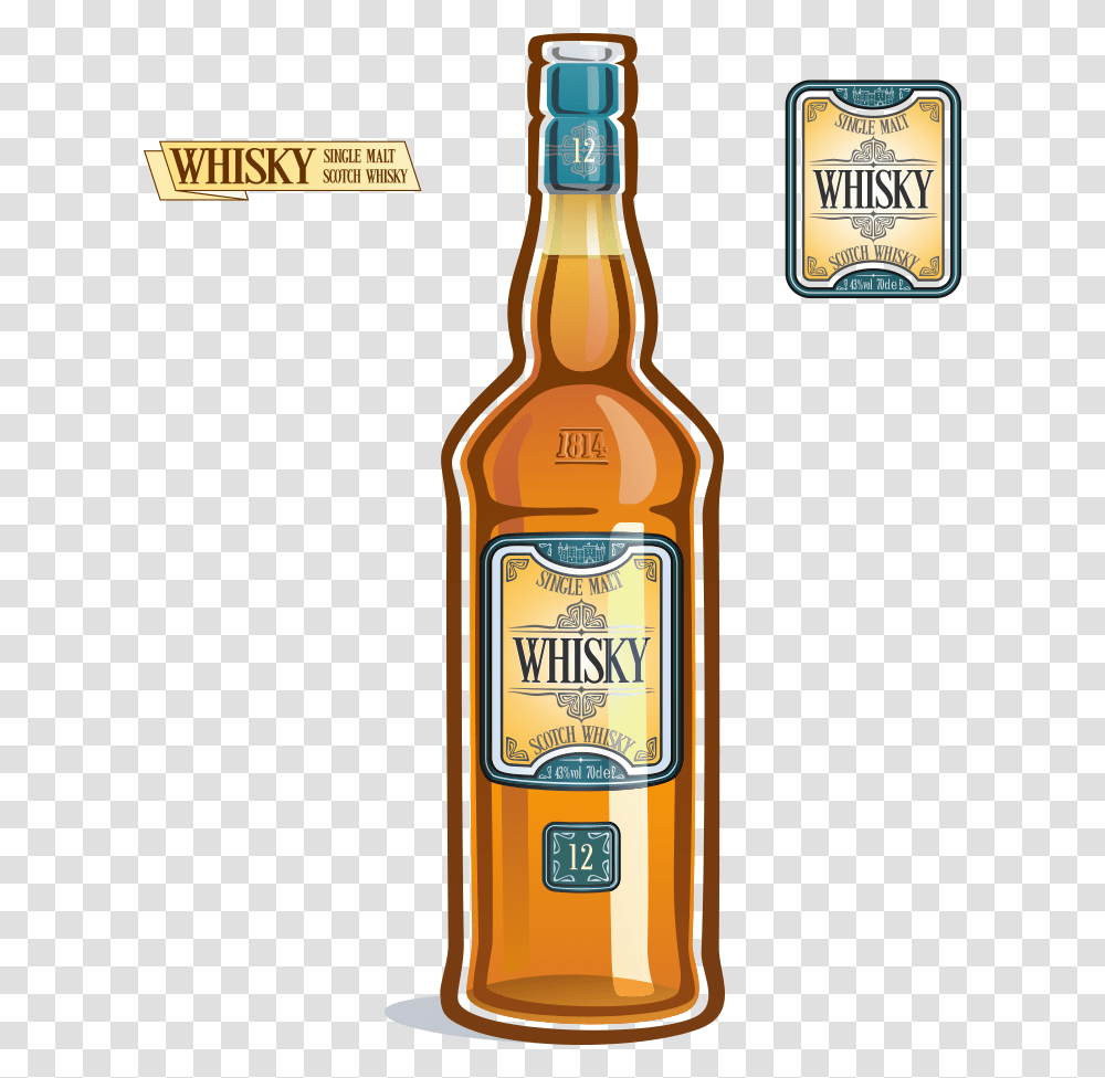Whisky Beer Wine Liqueur Bottle Botella De Alcohol Animadas, Liquor, Beverage, Ketchup, Food Transparent Png