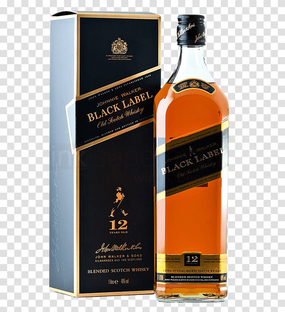 Whisky Black Label Johnnie Walker Black Label Box, Liquor, Alcohol, Beverage, Drink Transparent Png