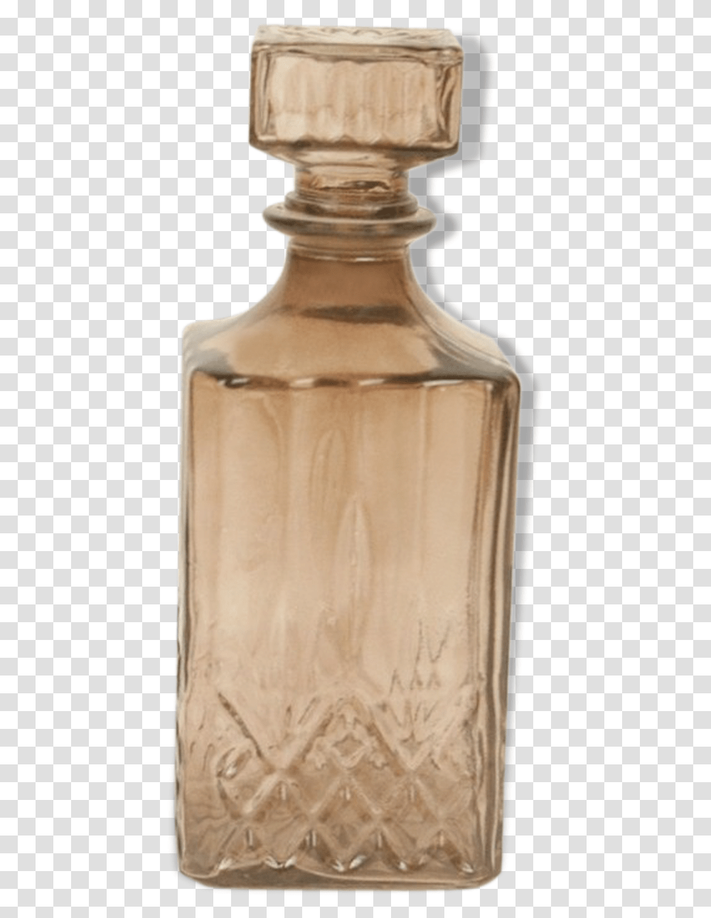 Whisky Carafe In Brown Smoked Glass Sealed Cap Selency Glass Bottle, Jug, Jar, Ink Bottle, Beverage Transparent Png
