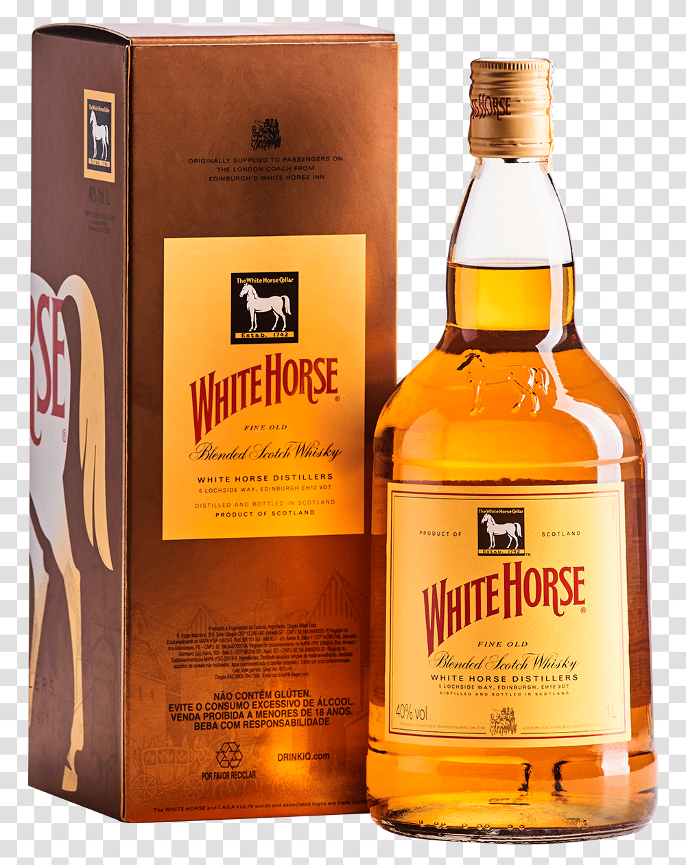 Whisky Escocs White Horse 8 Anos Garrafa 1 Litro Whisky White Horse Background, Book, Liquor, Alcohol, Beverage Transparent Png