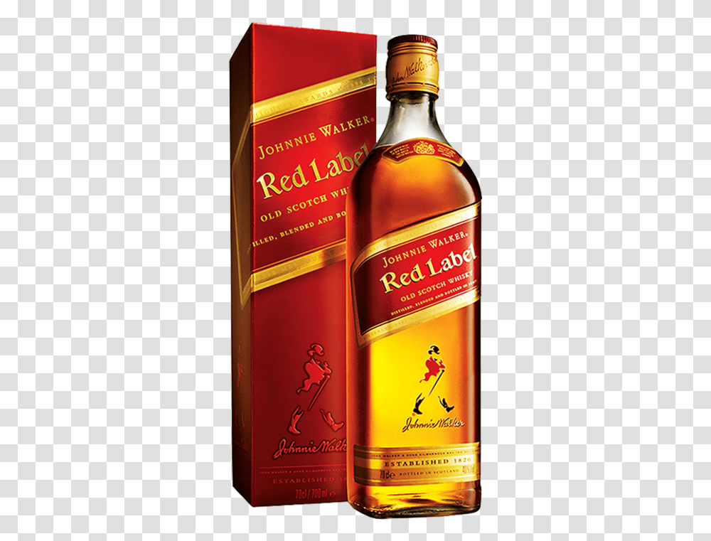 Whisky Johnnie Walker Red Label, Liquor, Alcohol, Beverage, Drink Transparent Png