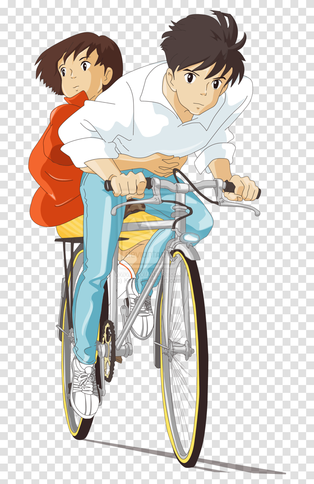 Whisper Of The Heart Fan Art, Bicycle, Vehicle, Transportation, Bike Transparent Png