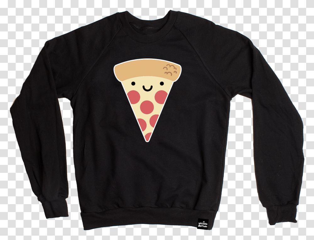 Whistle Flute Adult Kawaiipizza Sweatshirt V Whistle And Flute Pizza Sweater, Sleeve, Apparel, Long Sleeve Transparent Png