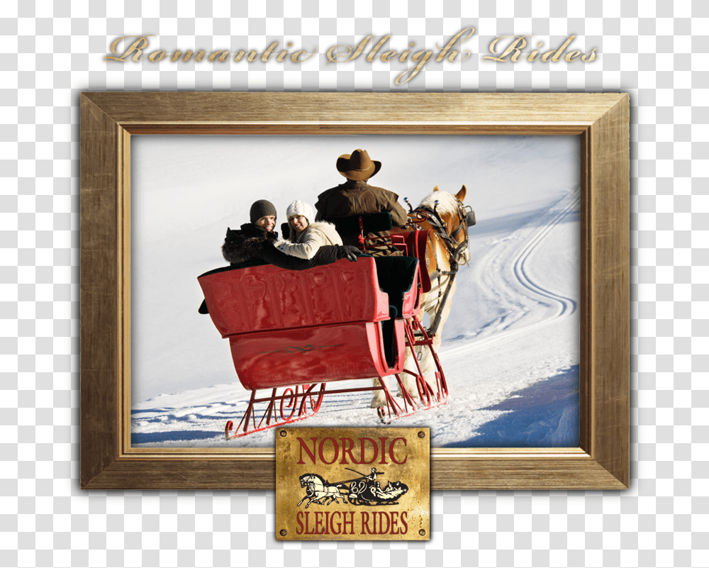 Whistler Winter Sleigh Horse, Person, Carriage, Vehicle, Transportation Transparent Png