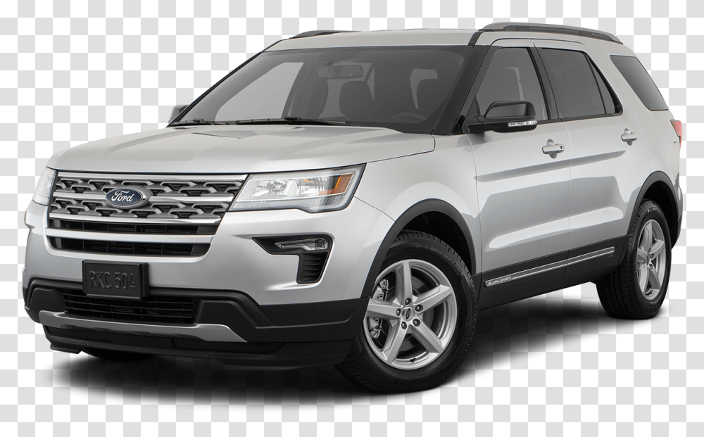 White 2018 Ford Explorer, Car, Vehicle, Transportation, Automobile Transparent Png