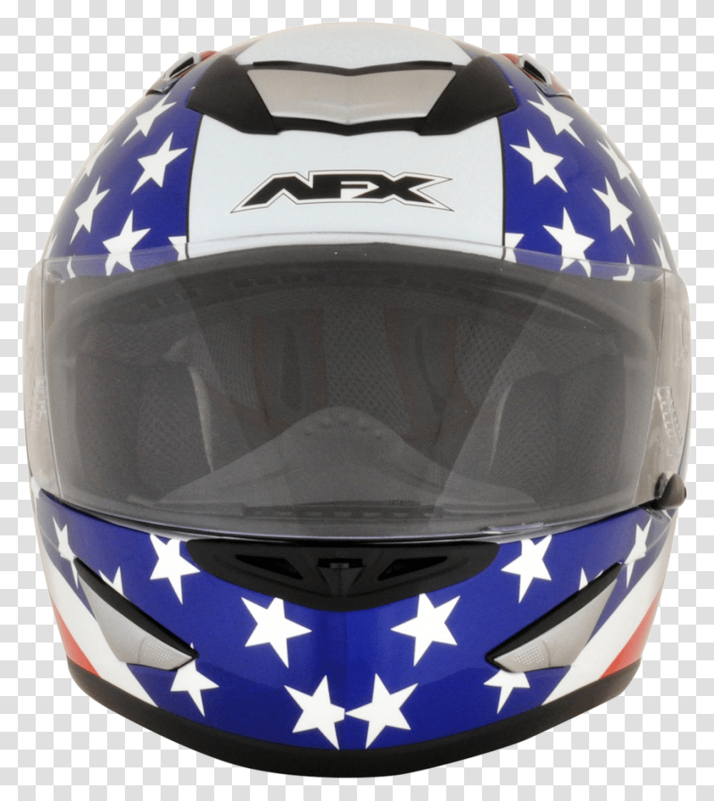 White American Flag Afx Unisex White Motorcycle Motorcycle Helmet, Apparel Transparent Png