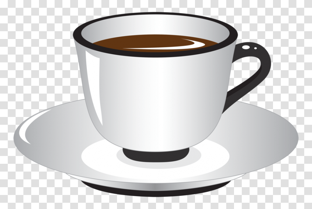 White And Black Coffee Cup Clipart Clip Art, Saucer, Pottery, Lamp, Beverage Transparent Png