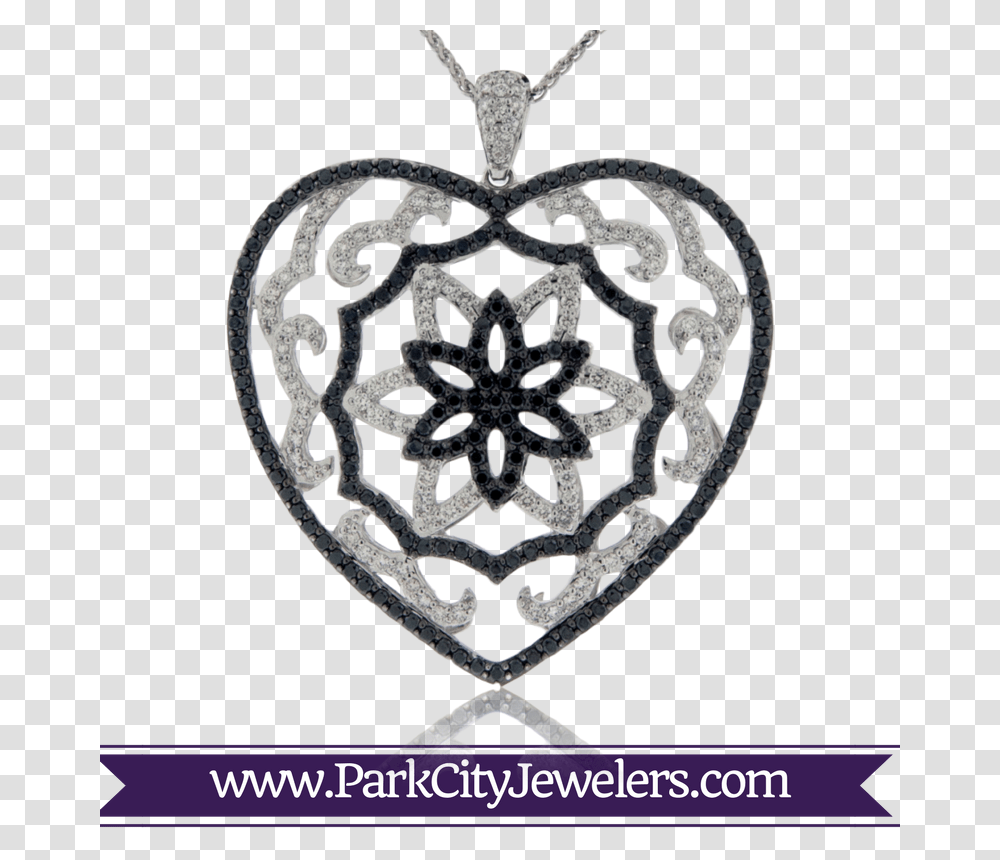 White And Black Diamond Heart Pendant Park City Jewelers Ivory Ring, Chandelier, Lamp, Rug, Crystal Transparent Png