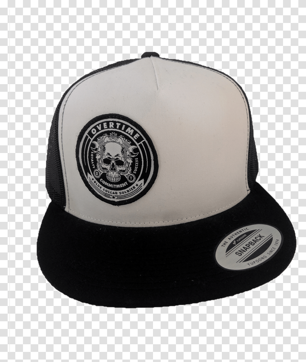 White And Black Skull Amp Motor Baseball Cap, Apparel, Hat Transparent Png