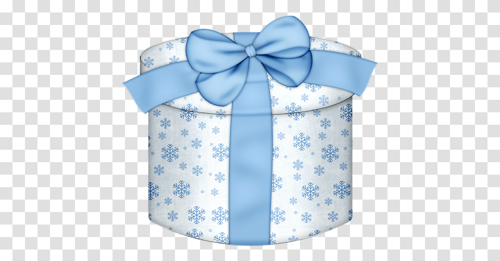 White And Blue Round Gift Box Clipart Feliz Round Gifts Clipart,  Transparent Png
