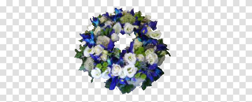 White And Blue Wreath Bouquet, Plant, Flower, Blossom, Graphics Transparent Png