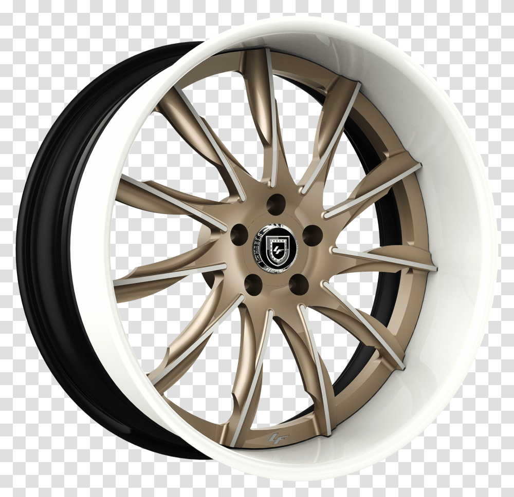 White And Champagne Finish Hubcap, Alloy Wheel, Spoke, Machine, Tire Transparent Png