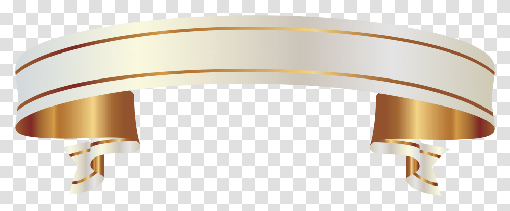 White And Gold Banner Clipart Picture, Bow, Interior Design, Indoors Transparent Png