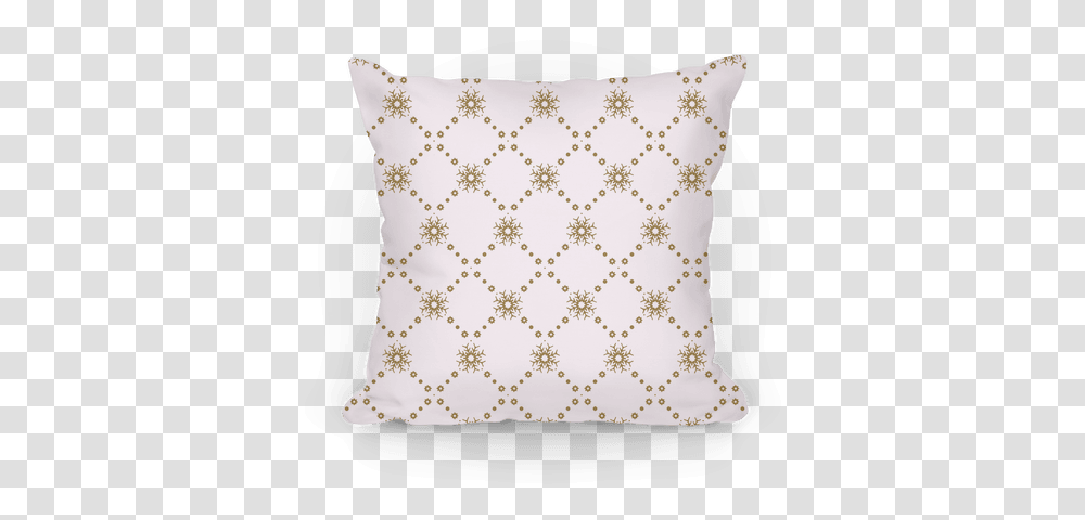 White And Gold Snowflake Pattern Pillows Lookhuman Blue Pillow, Cushion, Purse, Handbag, Accessories Transparent Png