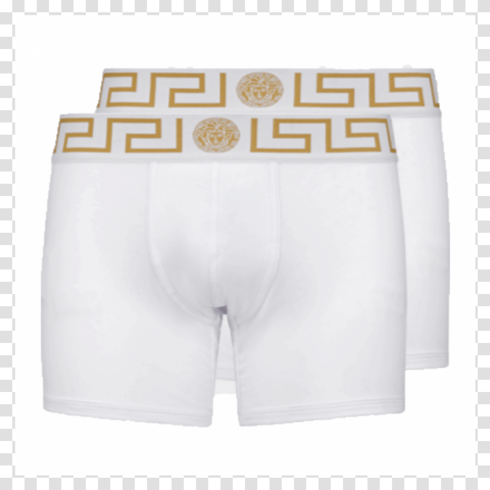 White And Gold Versace Boxers, Apparel, Underwear, Diaper Transparent Png