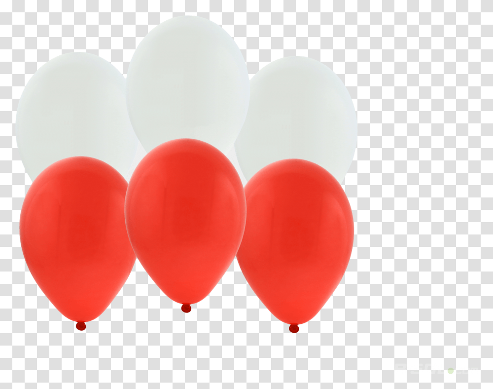 White And Red Balloons 10 Pcs Balony Biae I Czerwone Transparent Png