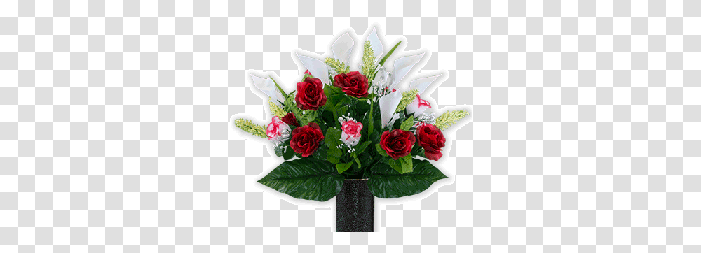 White And Red Roses With Calla Lily Bouquet, Plant, Flower, Blossom, Flower Bouquet Transparent Png