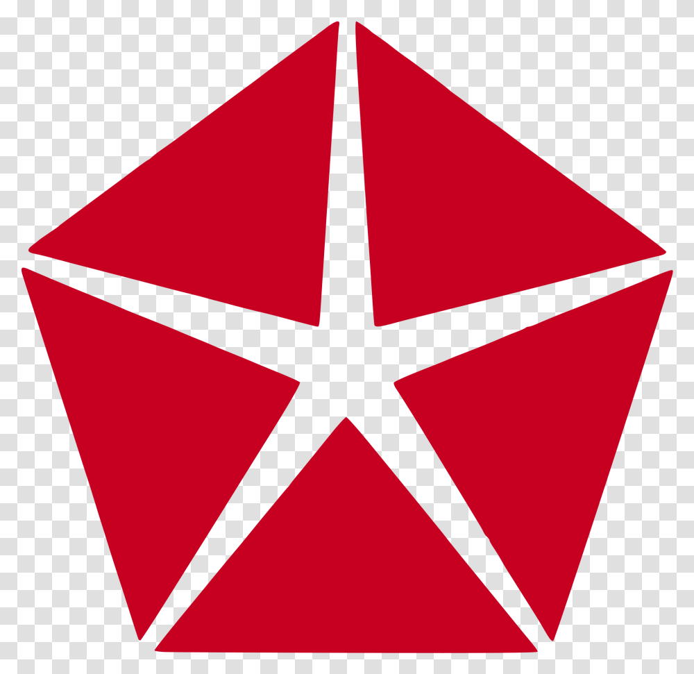 White And Red Star Logo Chrysler Logo, Symbol, Star Symbol Transparent Png
