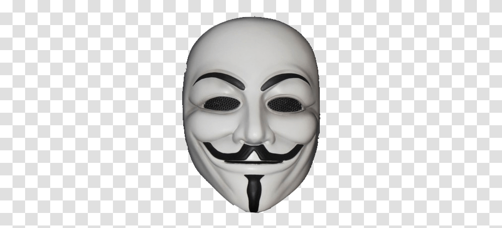 White Anonymous Mask Hd Quality Joker Face Picsart, Helmet, Apparel Transparent Png