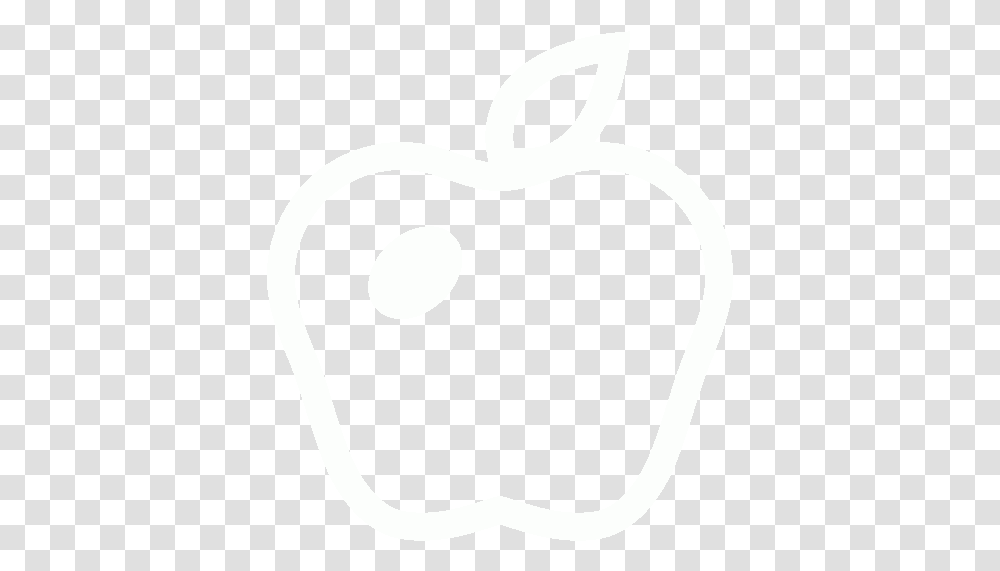 White Apple 3 Icon White Apple Fruit Icon, Plant, Food, Stencil, Symbol Transparent Png