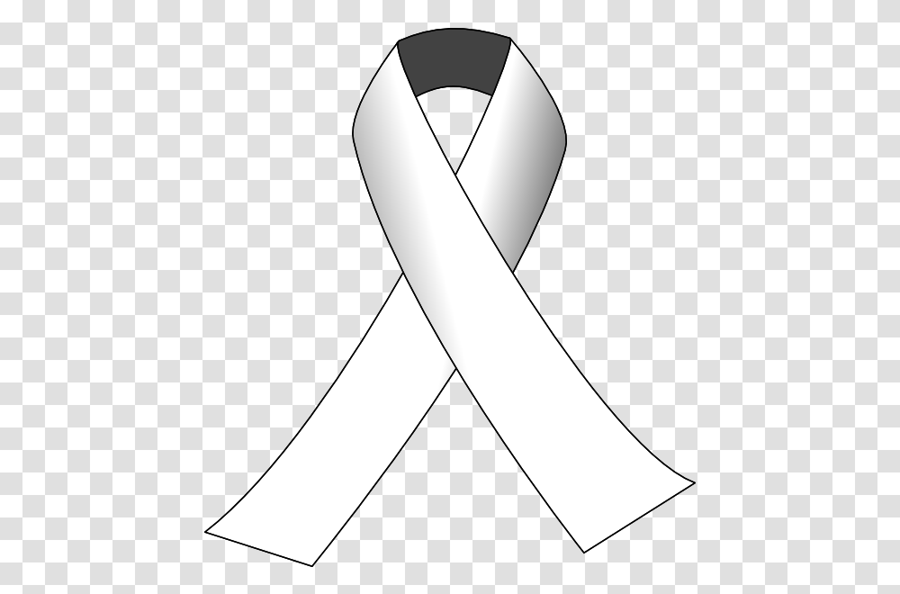 White Awareness Ribbon Clip Art Vector Clip White Ribbon For Lung Cancer, Accessories, Accessory, Jewelry, Bracelet Transparent Png