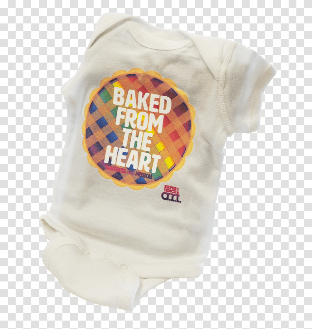 White Baby Onesie With A Rainbow Colored Pie That Says Active Shirt, Diaper Transparent Png