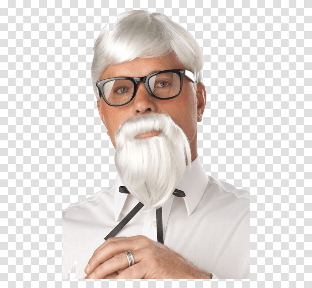 White Beard And Moustache, Person, Human, Glasses, Accessories Transparent Png