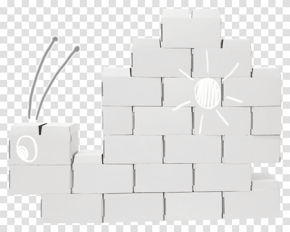 White Big Blocks Xl Size Brickwork, Plan, Plot, Diagram Transparent Png