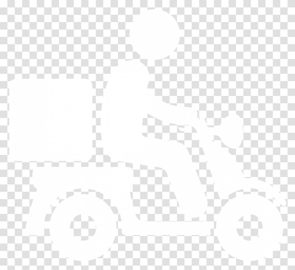 White Bike Delivery Icon, Vehicle, Transportation, Scooter, Kart Transparent Png
