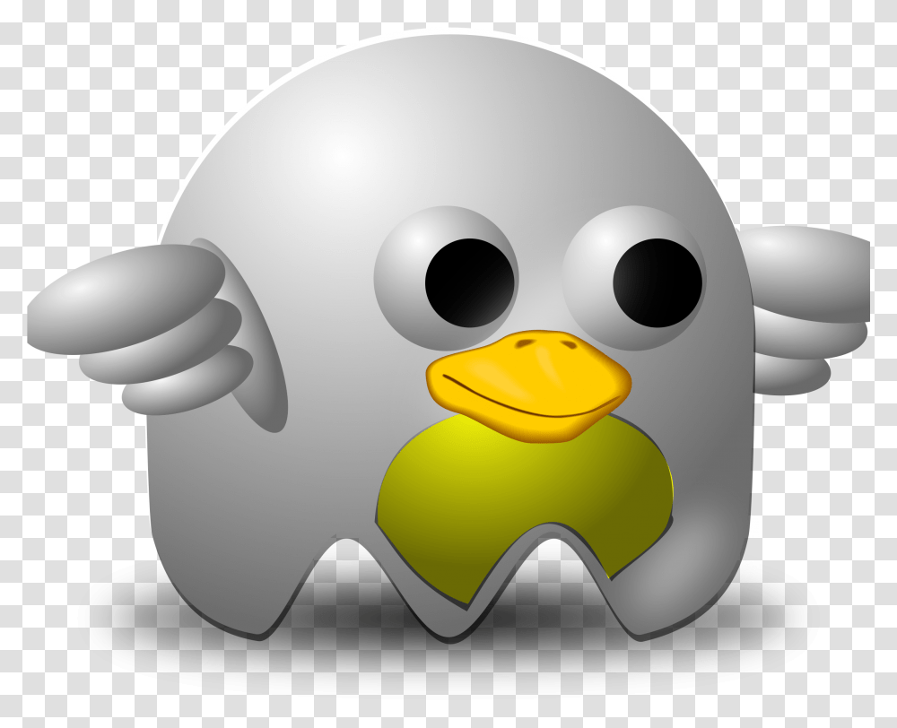 White Bird Clip Arts Pac Man, Beak, Animal, Duck Transparent Png
