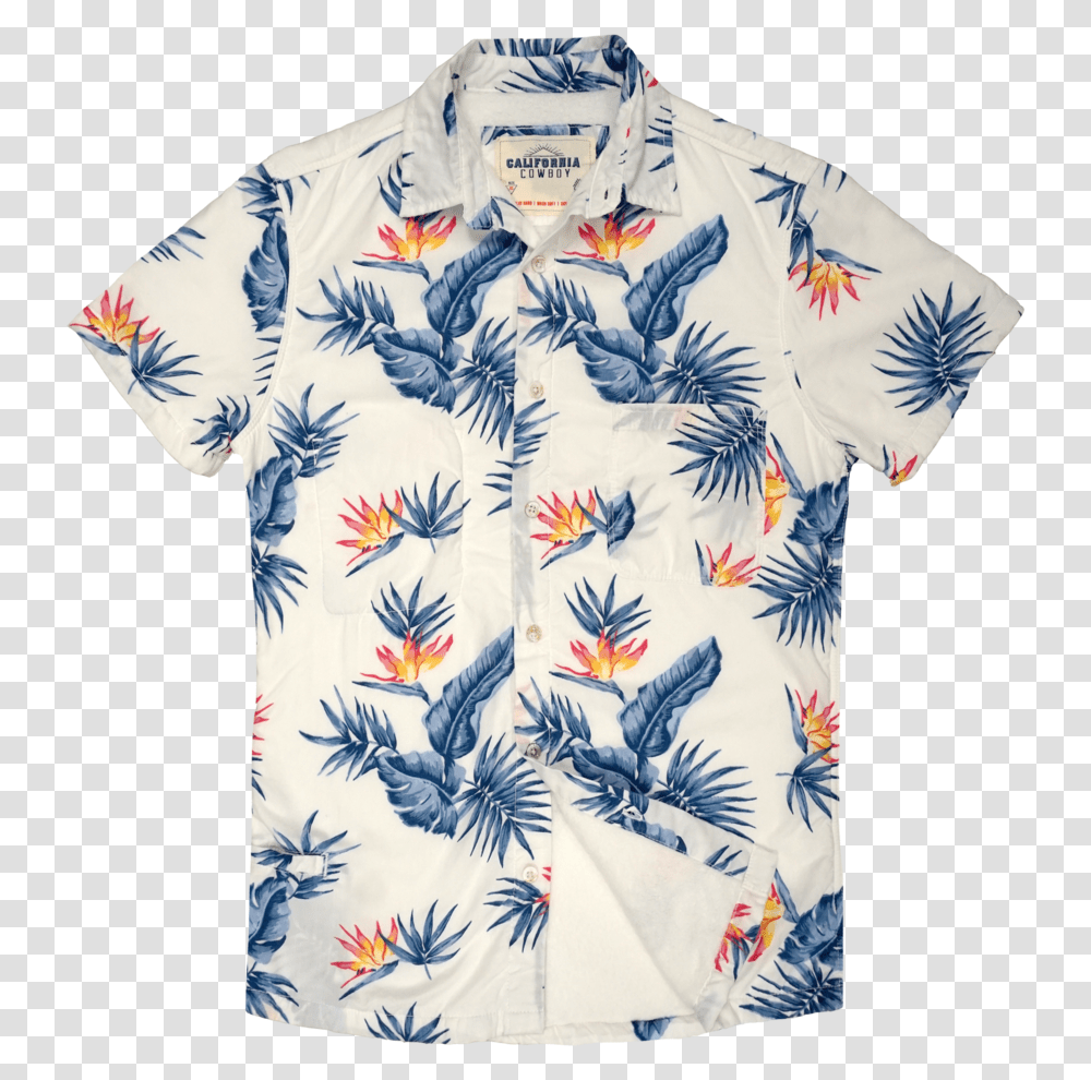 White Birds Of Paradise Hawaiian Shirt, Plant, T-Shirt, Flower Transparent Png