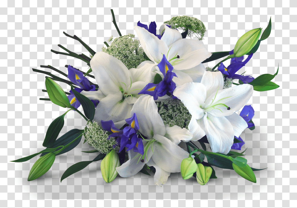 White Blue Bouquet Bouquet Transparent Png