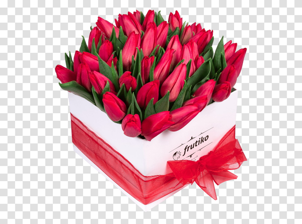 White Box Of Red Tulips, Plant, Flower Bouquet, Flower Arrangement, Blossom Transparent Png