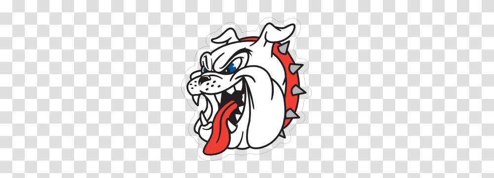 White Bulldog Head Mascot Sticker, Dragon, Plant Transparent Png