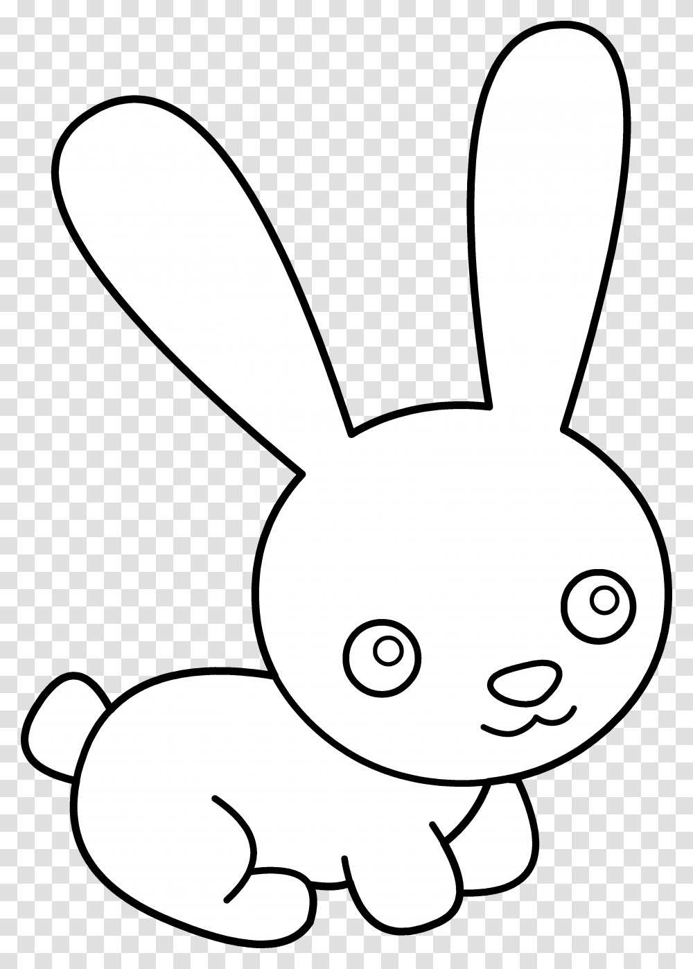 White Bunny Rabbit Clipart Black Rabbit Clipart Black And White, Face, Lawn Mower, Nature, Stencil Transparent Png