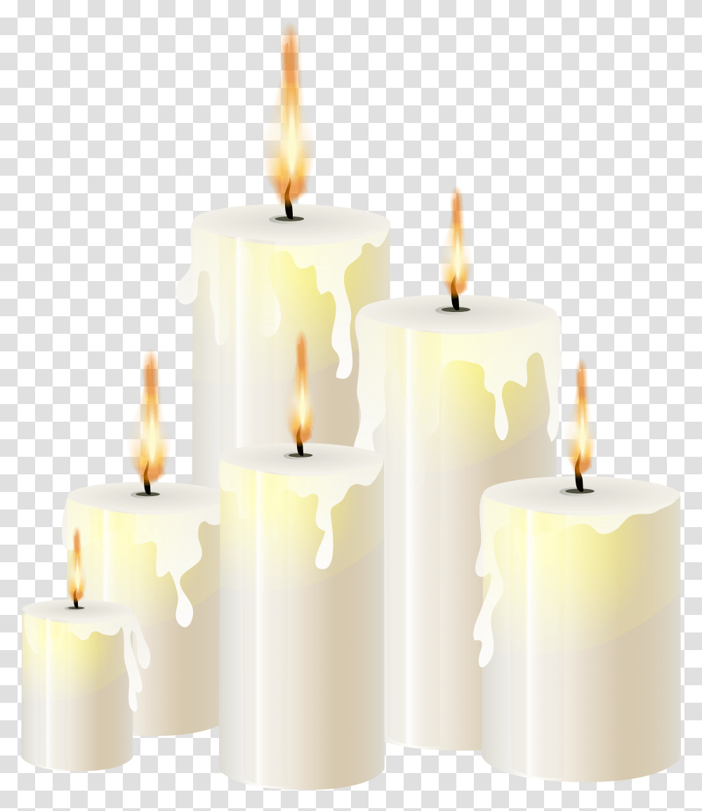 White Candles Clip Art Transparent Png