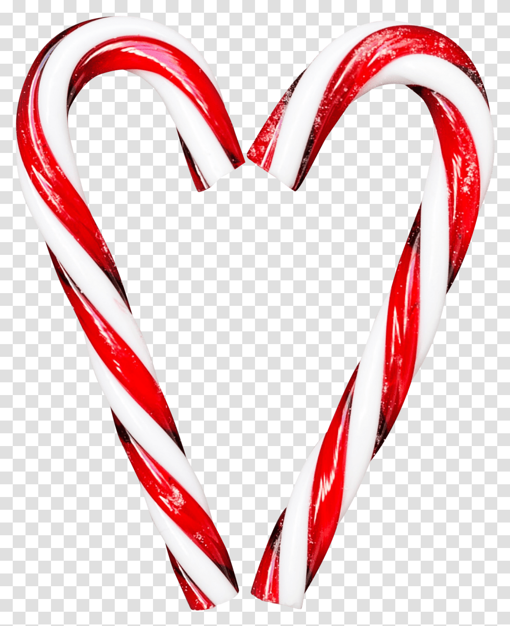 White Candy Canes Form Heart Candy Cane Heart, Sweets, Food, Confectionery, Stick Transparent Png