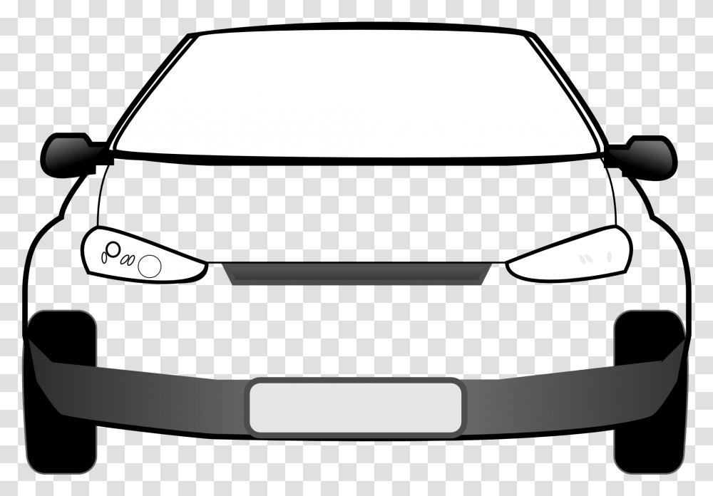 White Car Clipart, Bumper, Vehicle, Transportation, Stencil Transparent Png