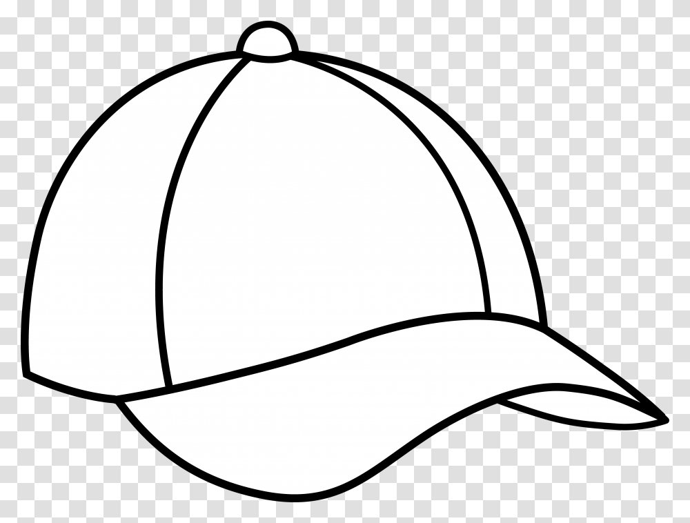 White Cartoon Baseball Cap Black Cartoon Baseball Cap Drawing, Clothing, Apparel, Hat, Cowboy Hat Transparent Png
