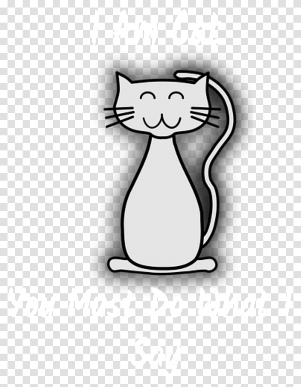 White Cat Clipart, Poster, Hand, Word Transparent Png