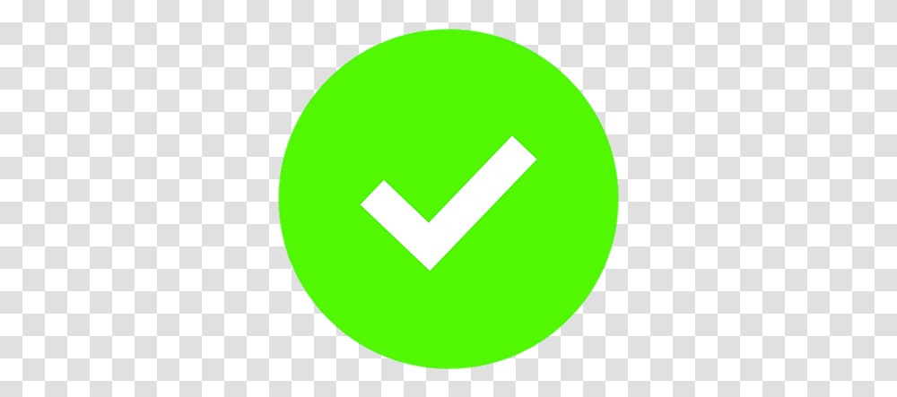 White Check In Green Circle Green Check, Symbol, Text, Sign, Hand Transparent Png