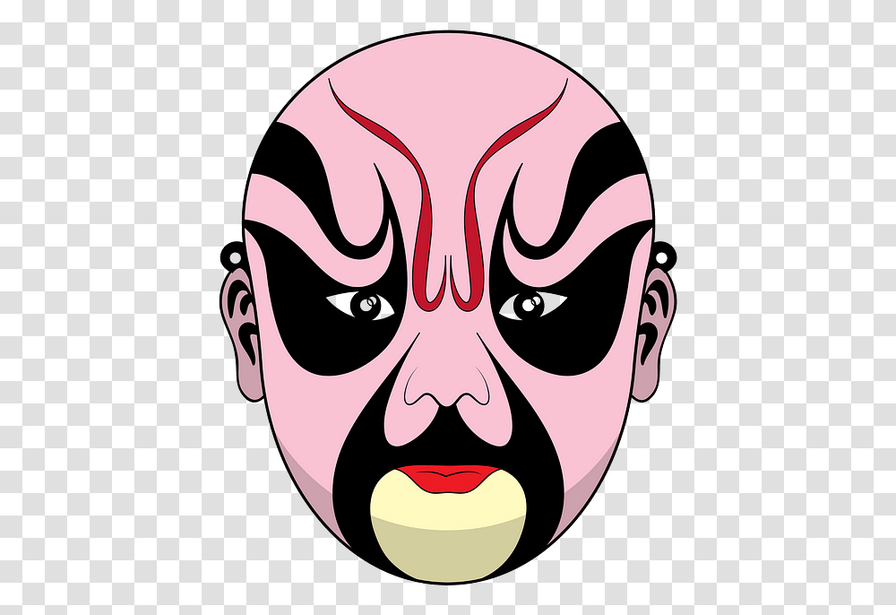 White Chinese Opera Mask Cartoons Face Painting In China, Head, Alien, Mouth, Lip Transparent Png