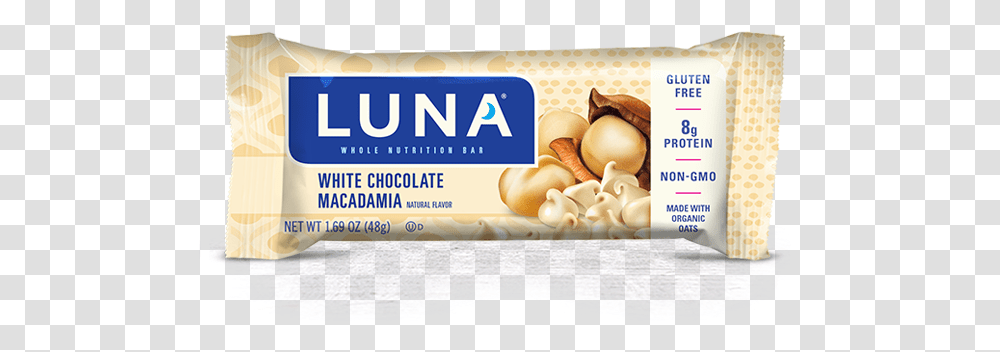 White Chocolate Macadamia Flavor Packaging Peanut Butter Luna Bars, Sea Life, Animal, Food, Plant Transparent Png