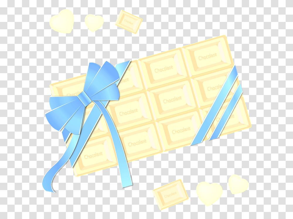 White Chocolate With Blue Ribbon Bow Clipart Free Download Packet, Text, Gift Transparent Png