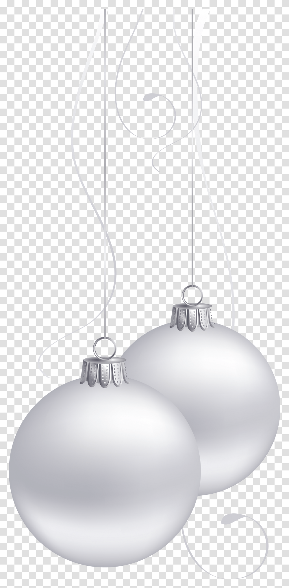 White Christmas Balls Image Christmas Ball Clipart White, Light Fixture, Lamp, Bow, Ceiling Light Transparent Png