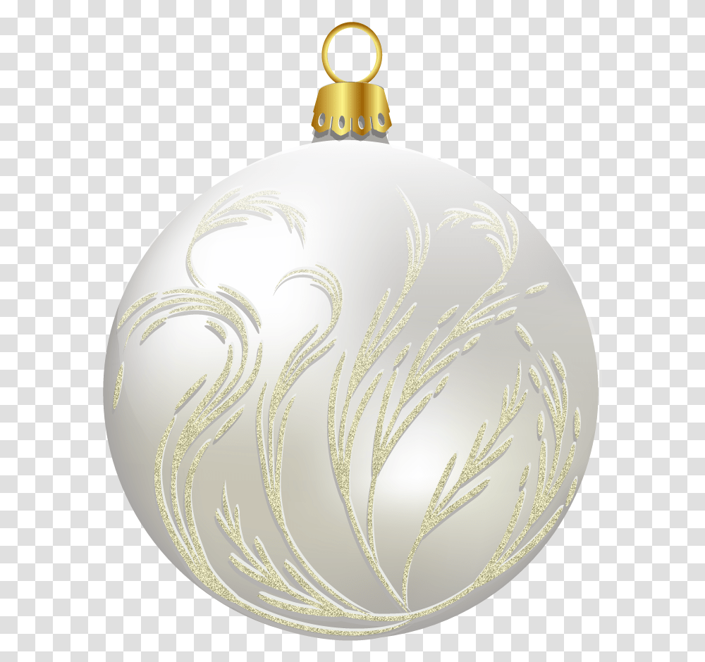 White Christmas Balls, Ornament, Pattern, Sphere, Gold Transparent Png